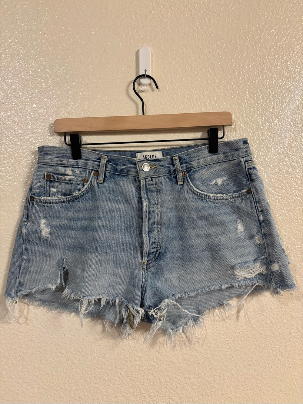 AGOLDE Parker Vintage Cut off Denim Shorts